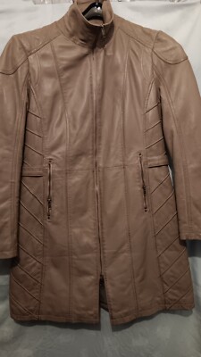 Damen:leder Mantel Neu Gr-42:sieht Beschreibung:499 Jetz 159 Euro,
