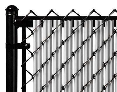 Privacy Slats For Chain Link Fence Single Wall Ridged  Bottom Lock