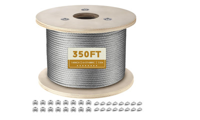 VEVOR T304 Cable Wire Rope - Silver