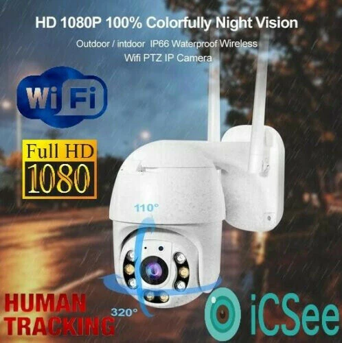 2X Telecamera Esterna  ICSEE  Camera WIRELESS ESTERNO SMART ZOOM CAM PTZ WIFI - Immagine 2 di 4