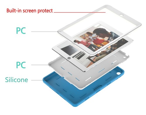 iPad 9th 8th 7th Generation Case10.2" Kids Built-in Screen Protect Silicone Case - 第 81/95 張圖片