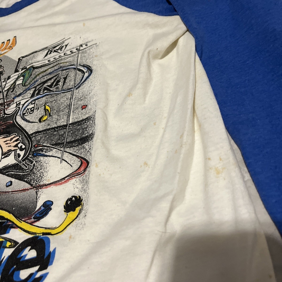 Vintage Hank Williams Jr shirt Born To Boogie Raglan Bocephus 80s