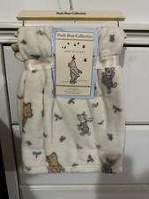 NEW Pooh Bear Collection Pooh And Piglet Beige Baby Blanket 30x40
