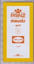 Prinz Black Stamp Mount Strips 240x100 For US Squares New Pack Of 7 Scott Blocks