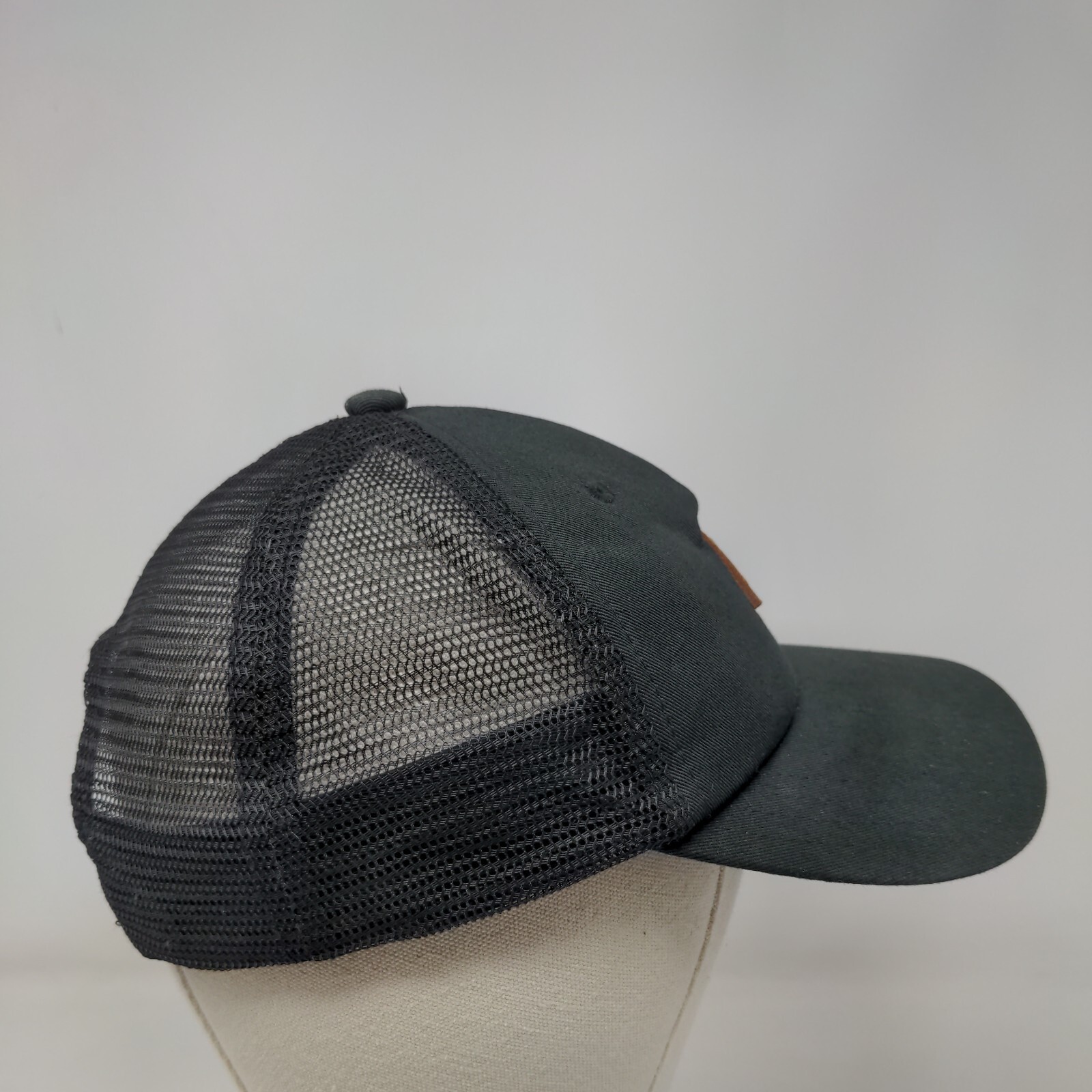 Coal Leather Patch Snapback Mesh Back Trucker Hat… - image 4