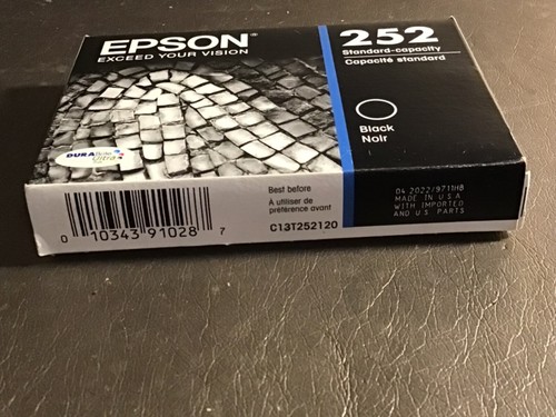 EPSON 252 Standard Capacity BLACK INK CARTRIDGE T252120 - Picture 3 of 4