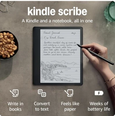 AMAZON Kindle Scribe 16 GB, Kindle y portátil digital, bolígrafo básico, NUEVO sellado PVP £320