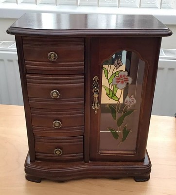 Vintage Style Mele Wooden Wardrobe Jewellery Box Ebay
