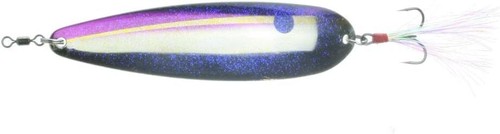 Nichols Lures FS15-118 5" Lake Fork Flutter Spoon Purple Threadfin, 1-1/8 oz