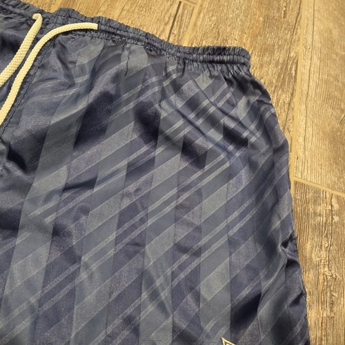 Pantalones Cortos de Fútbol Mitre Vintage Nylon Satinado Brillo AZUL XL - Imagen 6 de 8