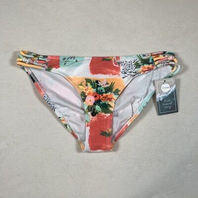 EIDON Low Rider Swimsuit Bikini Bottom FLORAL, XS