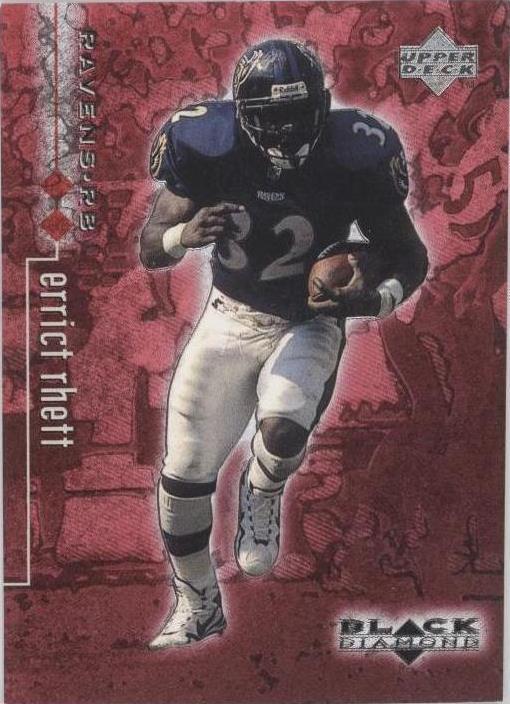 Eric Rhett Rookie Card 1998 Upper Deck Black Diamond Rookie Edition - Errict Rhett #8 Double ...