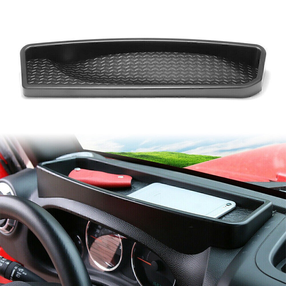 Front Dashboard Storage Box Tray Trim Accessories Fit Jeep Wrangler JK 2011-2017