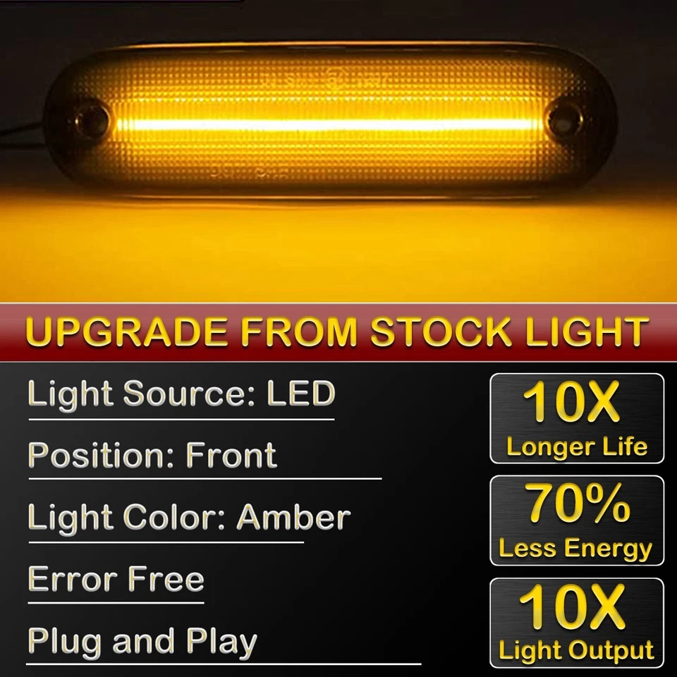 2X para-lama dianteiro fumê LED luz de sinalização marcador lateral para 1990-05 Mazda MX-5 Miata - Imagem 2 de 4