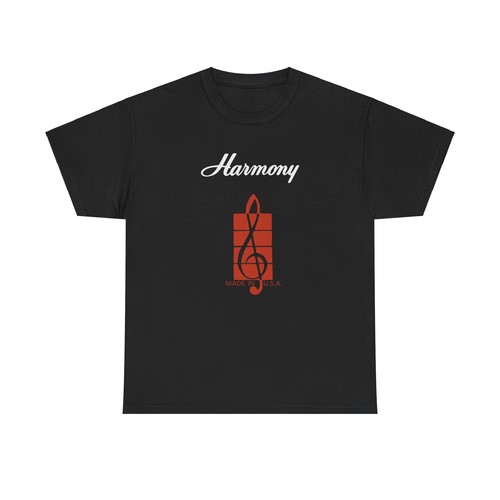 Harmony Treble Clef Guitar Headstock Logo T-Shirt - Kay Silvertone 4 Colors Gift - Picture 13 of 69