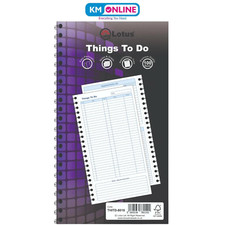 LOTUS TO DO LIST NOTE PAD–WEEKLY PLANNER BOOK WORK ORGANISER Wirebound 152x280mm