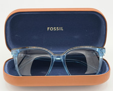 Fossil Women's Sunglasses FOS 3103/G/S Transparent Blue Frame New