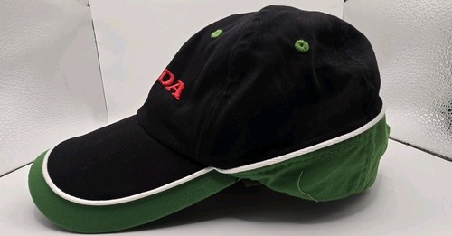 Vintage Honda Hat ~ Green-Black-Red Automotive Car Motorcycle Adult Ball Cap - Picture 2 of 7