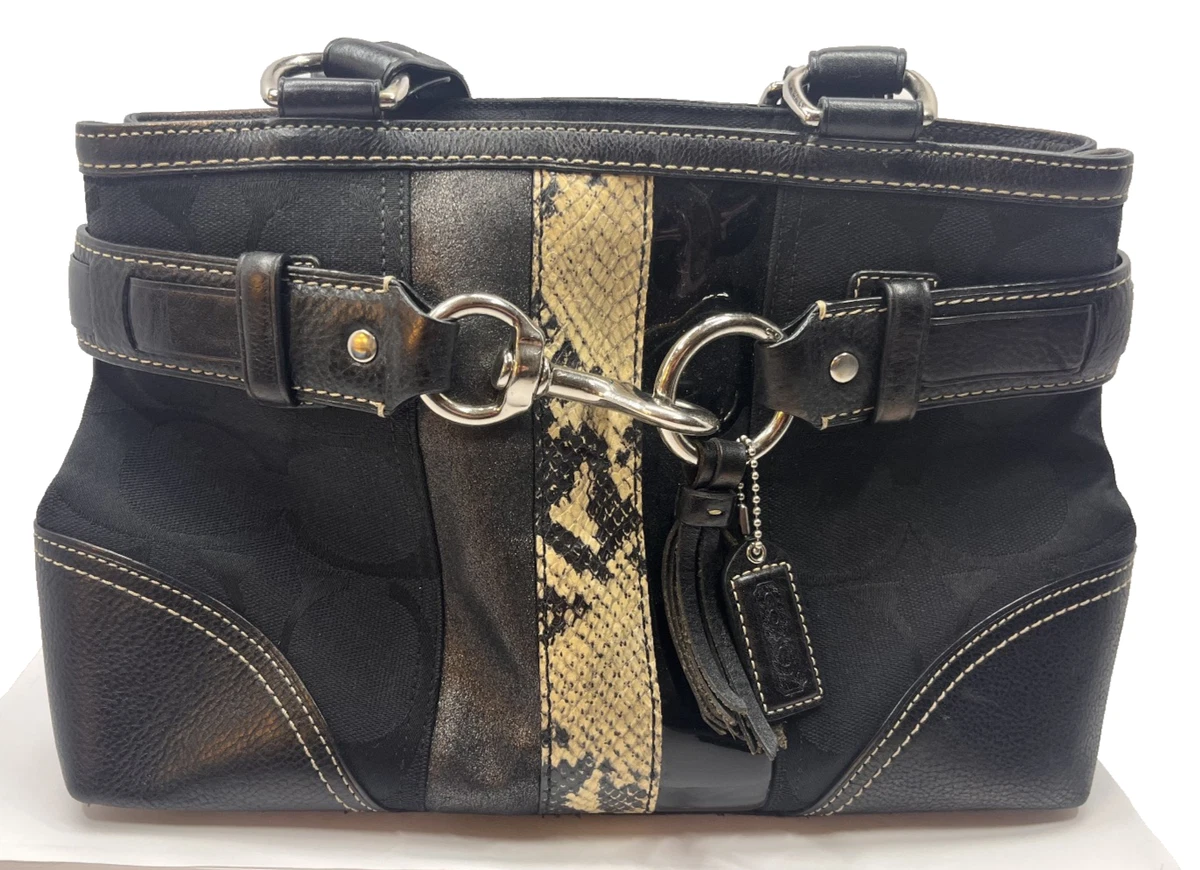 Coach Black Striped Bags & Handbags for Women for sale | eBay