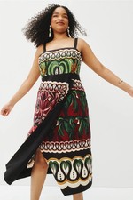 New Farm Rio Anthropologie Coconut Tree Flow Midi Dress XS