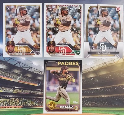Eugy Rosario Lot of 4 Cards (3 Rookie Cards) 2023 - 2024 Topps  San Diego Padres