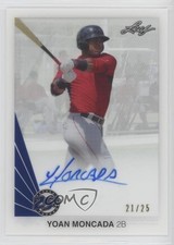 2015 Leaf 25th Baseball Clear Auto Blue 21/25 Yoan Moncada #YM1 Auto uk2