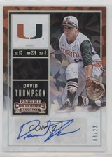 2015 Panini Contenders College Ticket Cracked Ice 8/23 David Thompson Auto 0f8