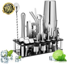 Cocktail Shaker Set Boston Shaker Set Stainless Steel Bartender Kit with Acrylic