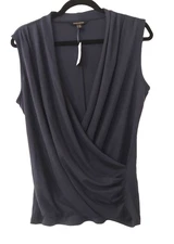 Banana Republic Top Sleeveless Faux Wrap sz.MP  Petite Vneck Lightweight NEW