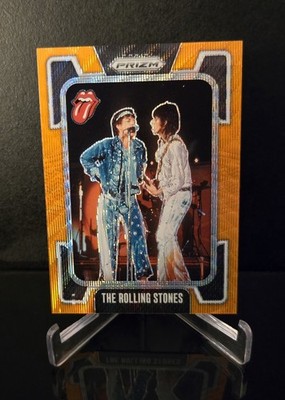 #'d/259   MICK & KEITH SP 2025 Panini Prizm The Rolling Stones Orange Wave #51