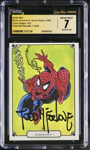 1988 Comic Images Marvel #70 First McFarlane Spider-Man CGC 7 Signature Series