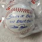 Pete Rose Signed Rawlings Baseball 'Sorry I Bet On Baseball' JSA