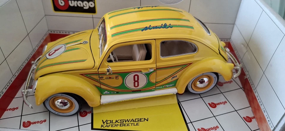 BBURAGO VOLKSWAGEN KAFER-BEETLE, Scala 1/18 SUPERMINT IN BOX - Immagine 2 di 4
