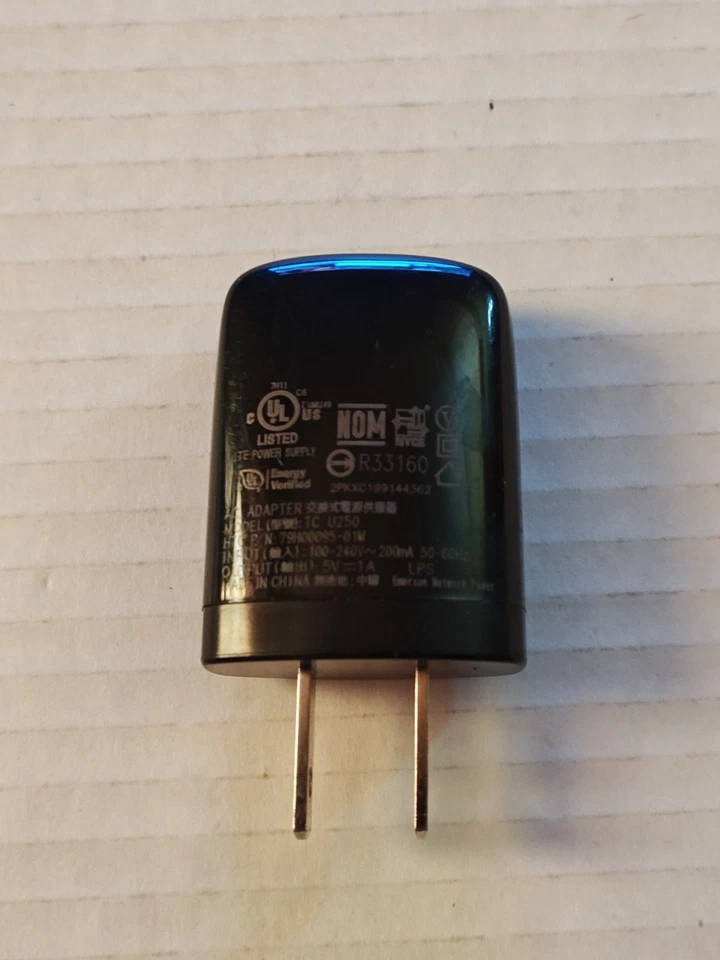 Cargador de viaje para teléfono celular HTC USB AC fuente adaptador de alimentación TC U250 79H00120-00M Foto 2 de 2