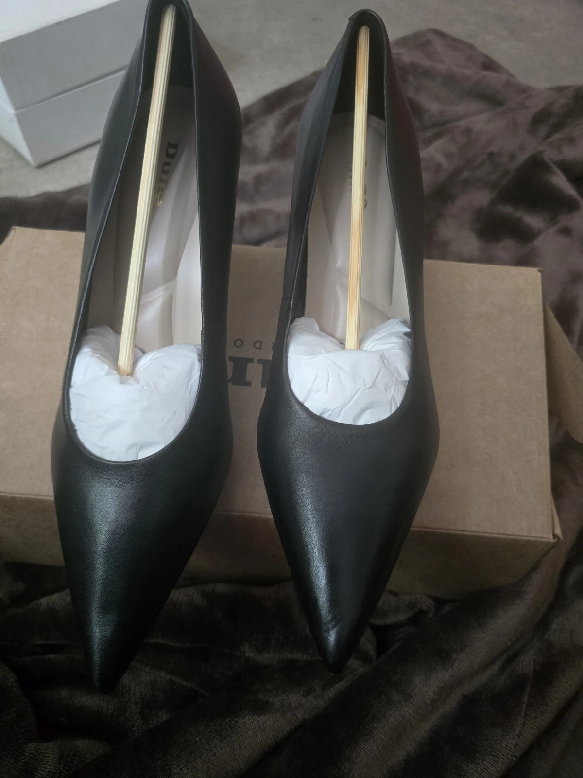Dune leather Peep Toe Court Shoes - Ladies Size UK 4 EU 37