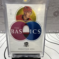 Upper Deck The Cup 2021-22 Sebastian Aho The Basics Patch #06/25 Hurricanes