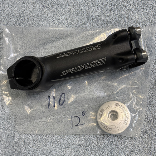 New Specialized Comp Multi Stem 110mm 31.8mm 12° w/4° Shim and Top Cap - Picture 5 of 5