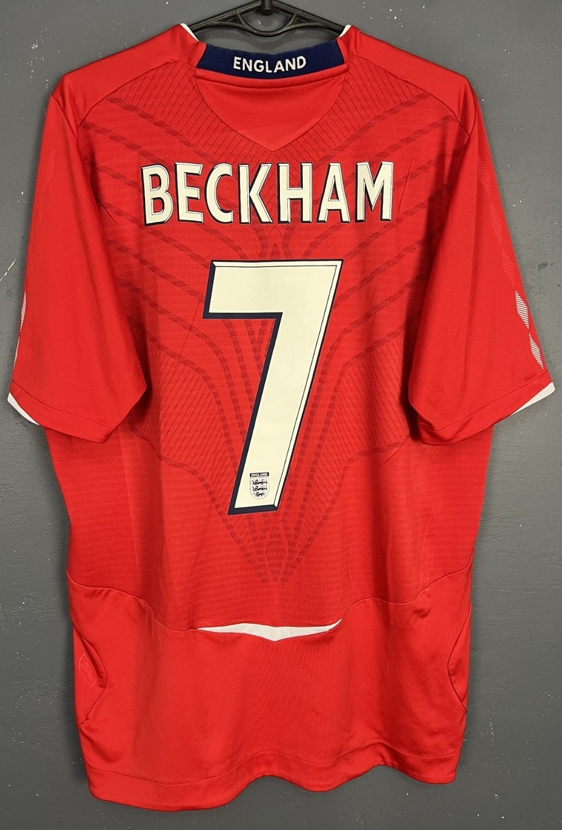 DAVID BECKHAM #7 MENS ENGLAND 2008/2010 AWAY FOOTBALL SOCCER SHIRT