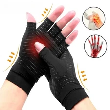 1 PAIR Copper Arthritis Compression Gloves Hand Support Joint Pain Relief