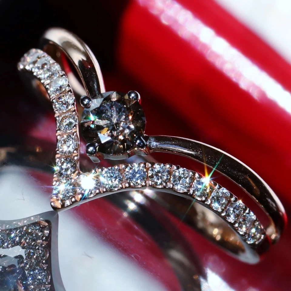 Anillo Le Vian Oro Rosa 14k Talla 7 0.50ct Diamante Chocolate Natural 2.35gr N3174 Foto 2 de 4