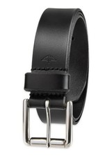 Docker's Men's Belt Bridle Leather Black 1.5 in Silver Buckle Size 36 - 11DK02L2
