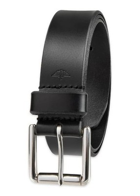 Docker's Men's Belt Bridle Leather Black 1.5 in Silver Buckle Size 36 - 11DK02L2
