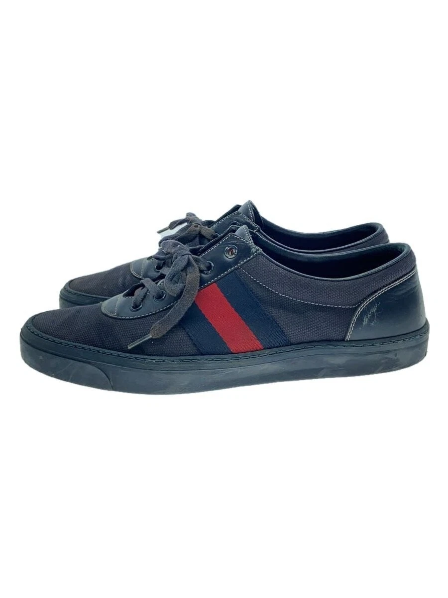 Baskets basses Gucci UK8 cuir marine chaussure décontractée occasion