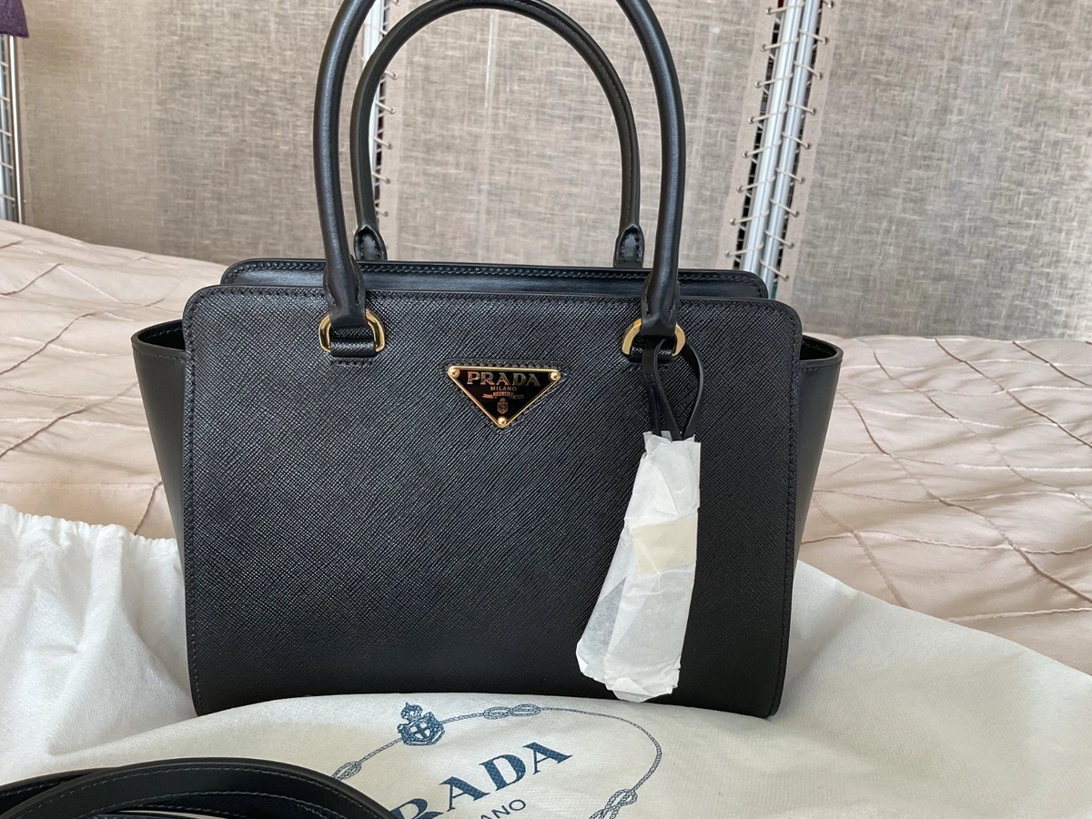 PRADA Saffiano Lux Black Bags & Handbags for Women for sale | eBay