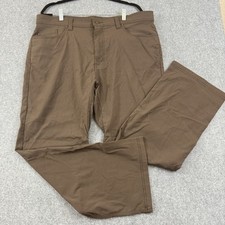 prAna Brion Pants Slim Nylon Stretch Outdoor Hiking Camping Men?s 40 Brown