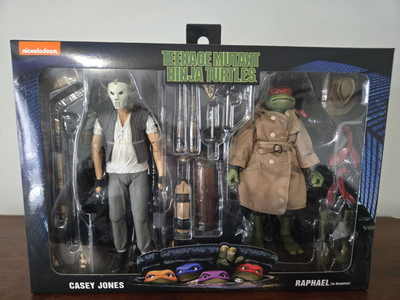 NECA Teenage Mutant Ninja Turtles Movie Two Pack Raphael In Disguise Casey Jones
