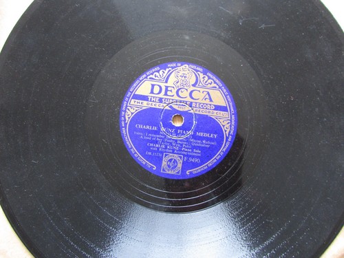 7x CHARLIE KUNZ, Piano Melody - 10" 78rpm SHELLAC Gramophone Records - Picture 2 of 8