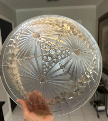 Schneider France 1044 VTG  1930 Art Deco Frosted Glass Chandelier Shade READ