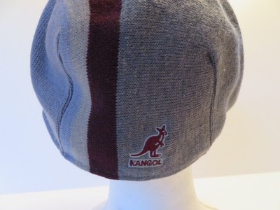 Kangol Block Stripe GEEZ Cap Hat XL Blue/Green Wool Blend Flat Newsboy CAO1474