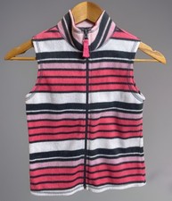 Old Navy Girls Striped Fleece Polyester Vest Med Sz 8